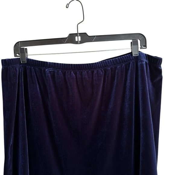 Susan Graver Stretch Velvet Skirt A-Line Pleated Knee Length Office Casual 2X - Picture 2 of 10